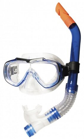 snorkelset Aquarius junior 40 cm blauw