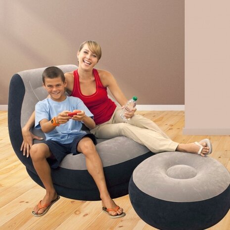 loungestoel met voetensteun 130 x 99 x 76 cm