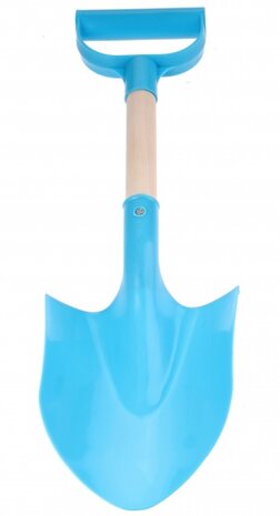 schep kunststof/hout blauw 48 cm