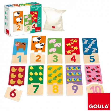 leerpuzzel tellen 1-10 20 stukjes