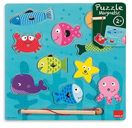 magnetische puzzel vissen hout 10 stukjes