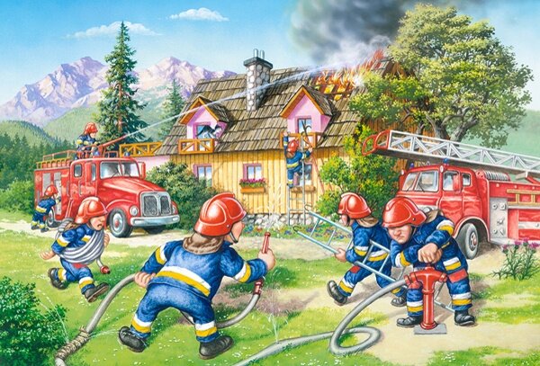 vloerpuzzel Fire Brigade 40 stukjes Maxi