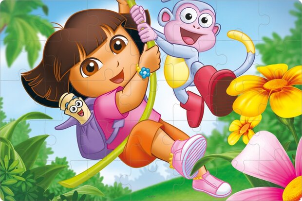 vloerpuzzel Dora junior karton 35 stukjes