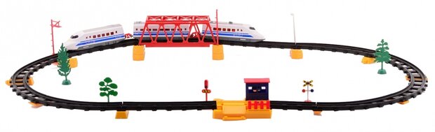 hoge snelheid treinset 50 delig 2.75 meter blauw