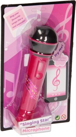 microfoon Sing Along roze 22 cm