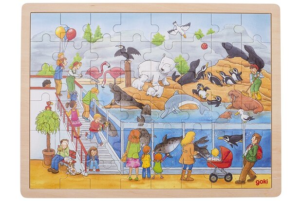 houten legpuzzel dierentuin 48-delig