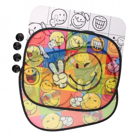 zonnescherm Smiley set 2 stuks