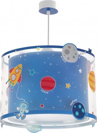 hanglamp Planets glow in the dark 33 cm E27 60W blauw