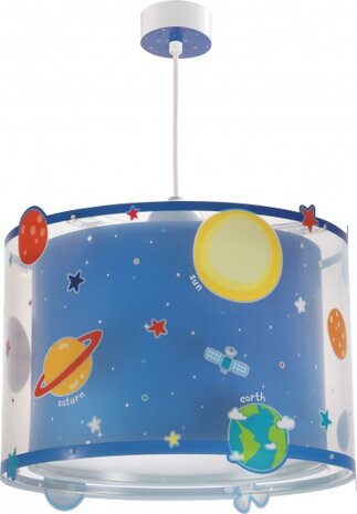 hanglamp Planets glow in the dark 33 cm E27 60W blauw