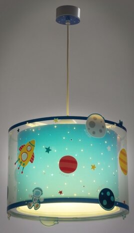 hanglamp Planets glow in the dark 33 cm E27 60W blauw