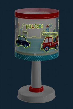 tafellamp Police glow in the dark junior 30 cm E14 40W