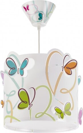 hanglamp Butterfly junior 26,5 cm E27 60W wit