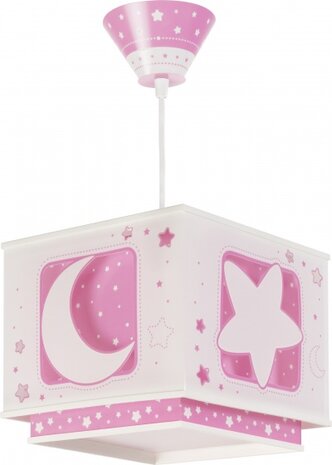 hanglamp Moonlight glow in the dark 24 cm E27 60W roze