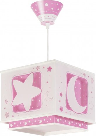 hanglamp Moonlight glow in the dark 24 cm E27 60W roze