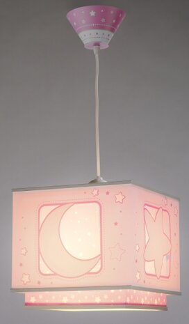 hanglamp Moonlight glow in the dark 24 cm E27 60W roze
