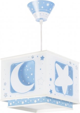 hanglamp Moonlight glow in the dark 24 cm 60W blauw