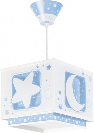 hanglamp Moonlight glow in the dark 24 cm 60W blauw
