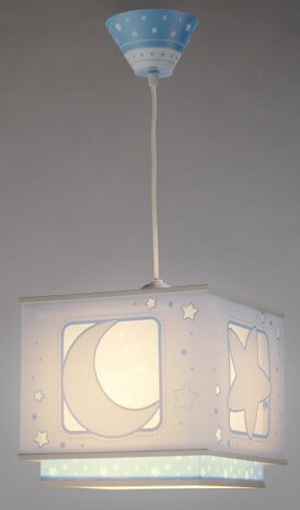 hanglamp Moonlight glow in the dark 24 cm 60W blauw
