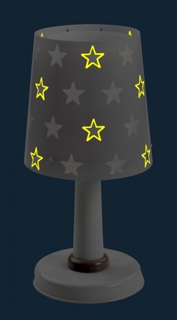 tafellamp Stars glow in the dark 30 cm E14 40W grijs