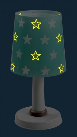 tafellamp Stars glow in the dark 30 cm E14 turquoise