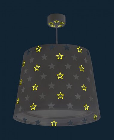 hanglamp Stars glow in the dark 33 cm E27 60W grijs