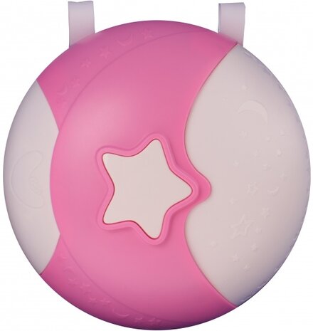 magisch nachtlampje met geluid 21 cm roze