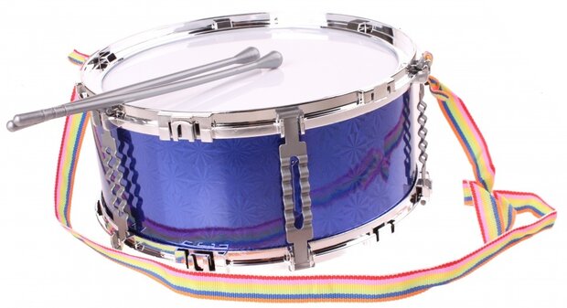 drum met sticks blauw 30 cm