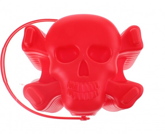 speelemmer doodshoofd 18 x 19 cm rood