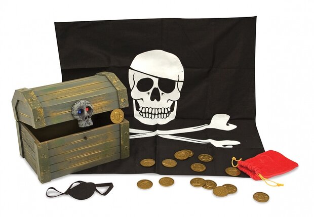 piratenkist met toebehoren 5-delig
