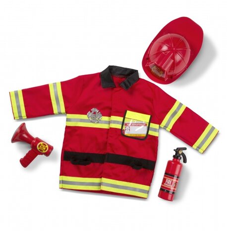 verkleedset Brandweer 6-delig