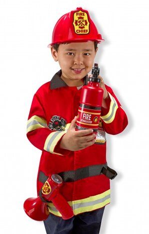 verkleedset Brandweer 6-delig