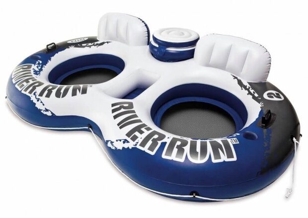 drijfeiland River Run 243 x 157 cm blauw/wit