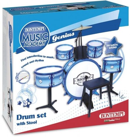 drumstel RockDrummer 6-delig blauw