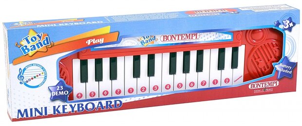 elektronisch keyboard 23 toetsen rood