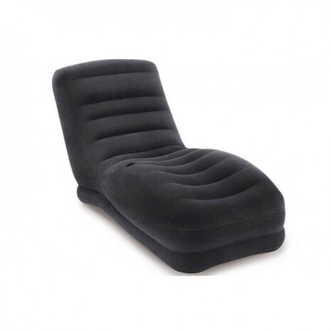 loungestoel 170 x 86 x 94 cm zwart