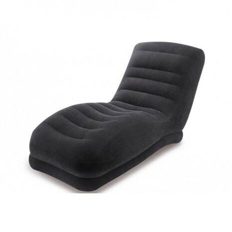 loungestoel 170 x 86 x 94 cm zwart