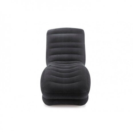 loungestoel 170 x 86 x 94 cm zwart