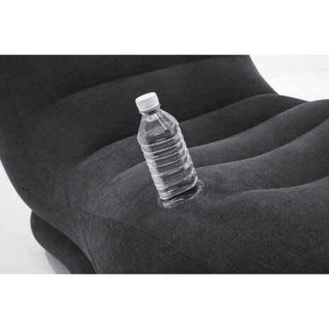 loungestoel 170 x 86 x 94 cm zwart