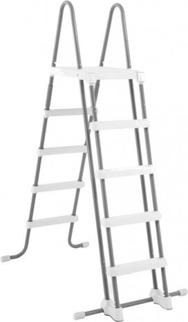 zwembadladder zilver/wit 132 cm