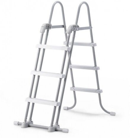 zwembadladder zilver/wit 107 cm