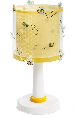 tafellamp Bee Happy junior 14 x 29 cm E14 40W geel