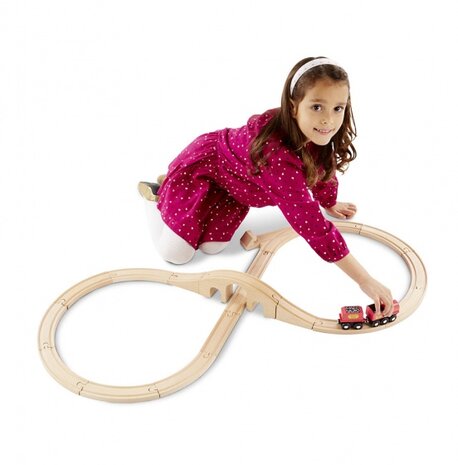 houten treinset 22-delig