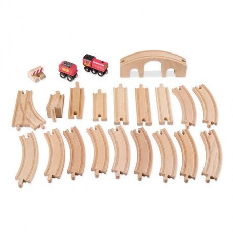 houten treinset 22-delig