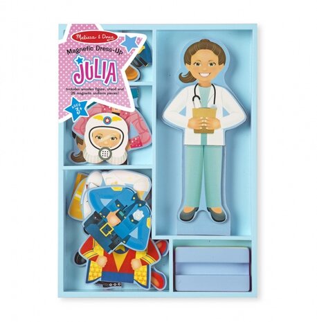 Houten aankleedpop Julia 24-delig