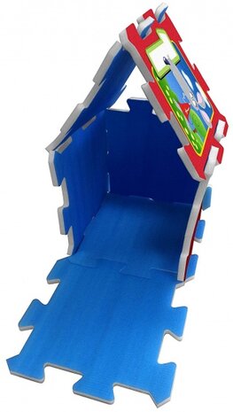 vloerpuzzel Animals junior 88 cm rood 9-delig