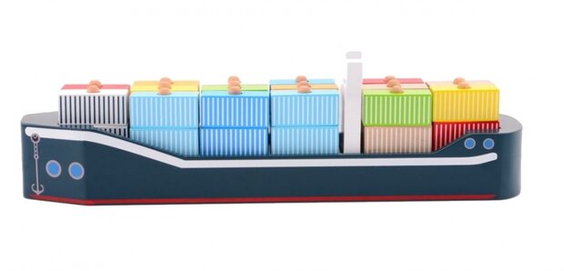vormenstoof houten containerschip 47 cm
