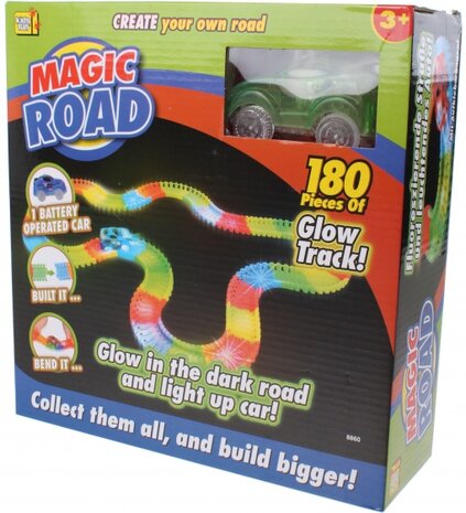 racebaan Magic road groen 180-delig
