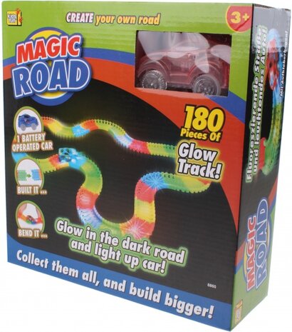 racebaan Magic road rood 180-delig