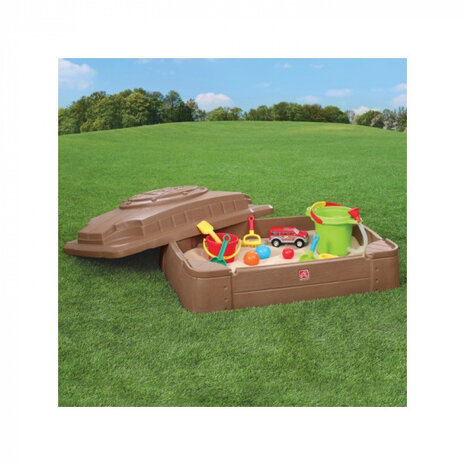 zandbak met deksel 106,7 x 27,9 x 71,1 cm bruin