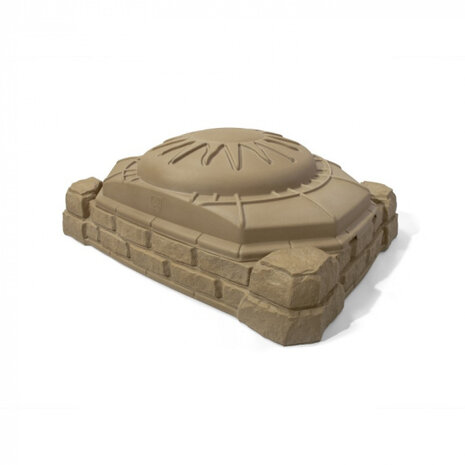 zandbak met deksel 112 x 40 x 82 cm bruin